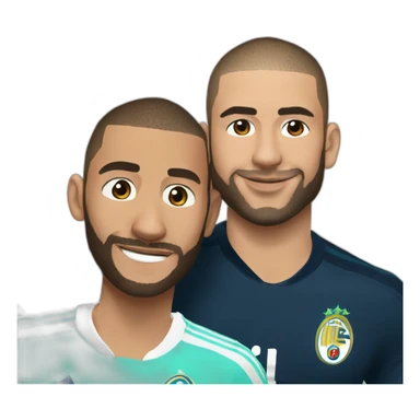 Karim benzema with mbappe sticker
