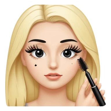 mascara apply on eyelash sticker