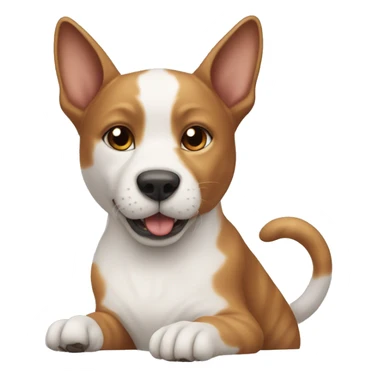 Cat and a dog playing together  sticker