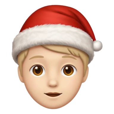 Christmas hat on a head sticker