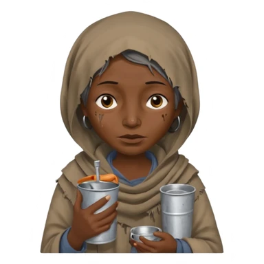 begger woman sticker