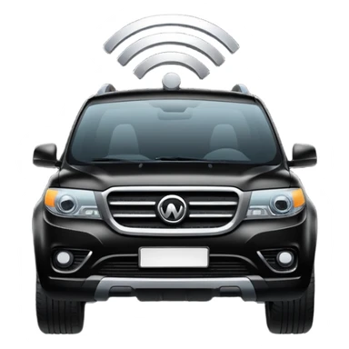 SUV car with WiFi icon sticker