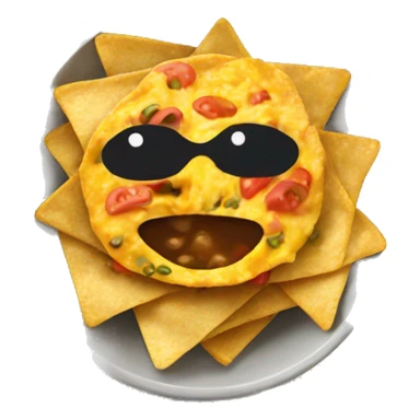 a bowl of loaded nachos without eyes sticker