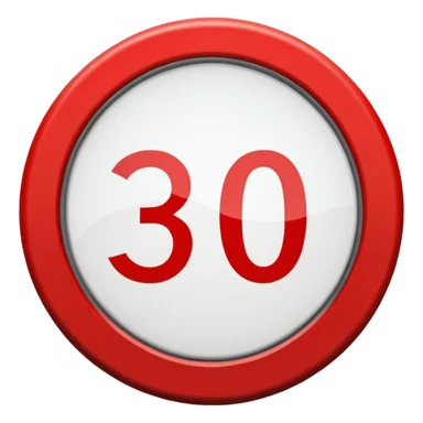 tempo 30 verkehrsschild sticker