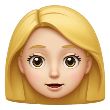 Face looking to the side with wide eyes and low mouth with raised eyebrows make it a girl and make them tilting their head to the side, looking at me with side eyes and mouth closed making a smiling frown face close the mouth sticker