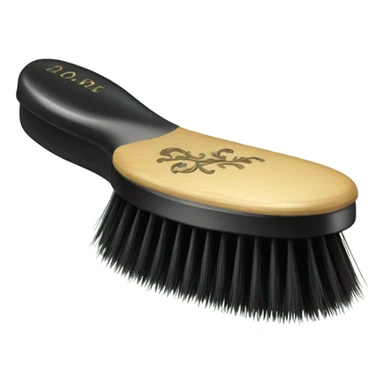 vintage rococo black hair brush sticker