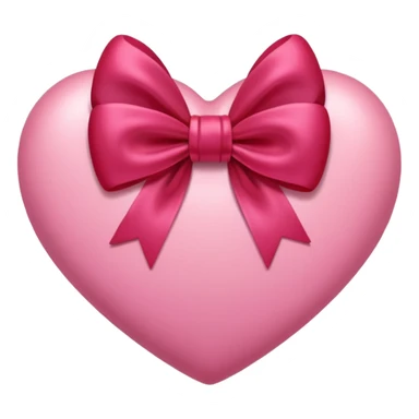 pink heart with a bow sticker