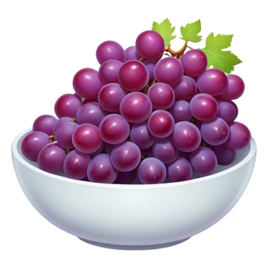 Grapes in a bowl with suger coating on it sticker