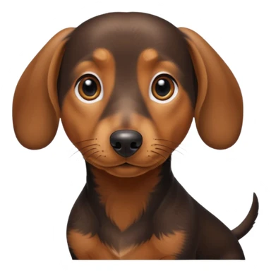 dachshund facing forwards, head and shoulders sticker