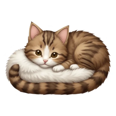dark brown tabby and white kitten sleeping upside down on its back sticker