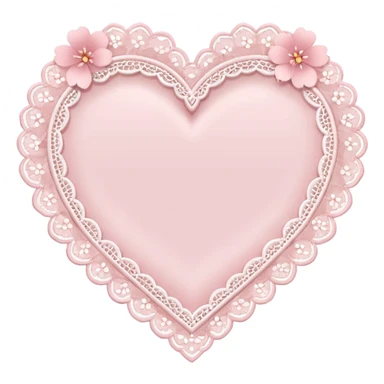 sakura heart with a lace border sticker