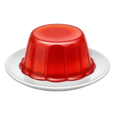 classic red jello unmolded on white plate sticker