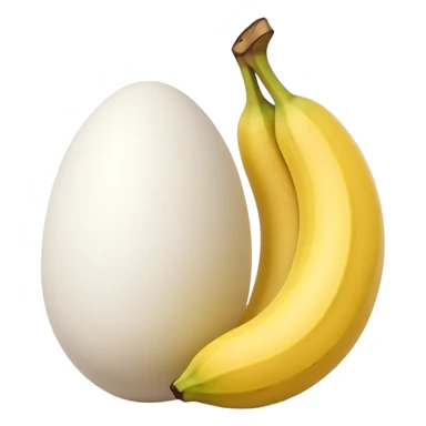 A banana standing between two eggs like egg banana egg sticker
