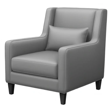 modern armchair in corner of hotel room (showing isometric corner of room) sticker