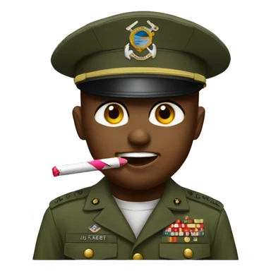 Marine Corps eating a crayon sticker