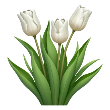 white tulip flower bouquet  sticker
