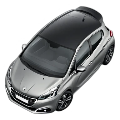 Peugeot 208 gray rocket sticker