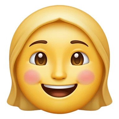 create a new unique simple heavenly smiling face emoji sticker