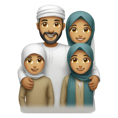 Happy Muslims family sticker