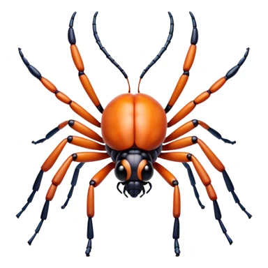 3D iPhone style emoji of a cute bug, colorful and detailed, six legs, shiny exoskeleton, isolated on white background, soft shadows, high detail, playful and cute. sticker