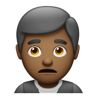 Confused man with thinking bubble sticker