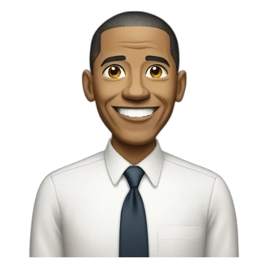 White man Barack Obama sticker