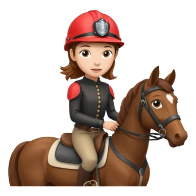 jeune fille a cheval sticker