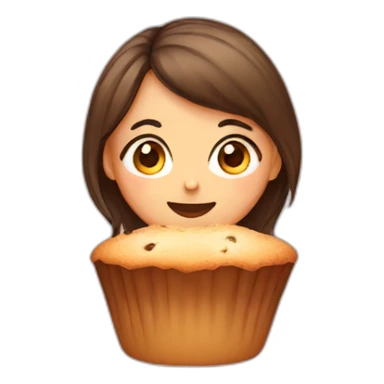 A Girl in a muffin sticker