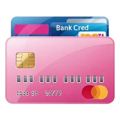 mix pink and white bank and credit card sticker