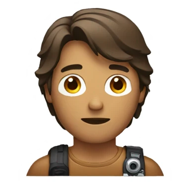 brown guy with mullet holding a camera sticker