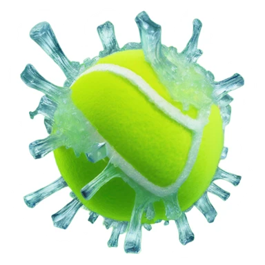 Tennis ball freezing sticker