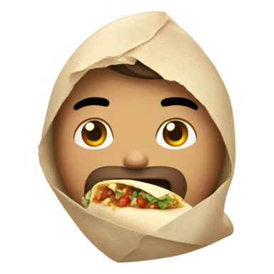 Guy eating burrito  sticker