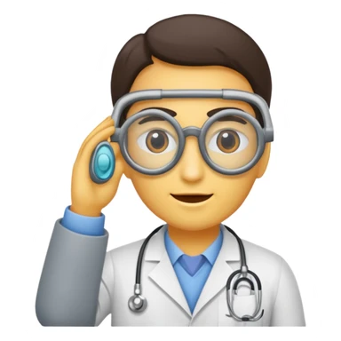 medico usando oculos de grau sticker