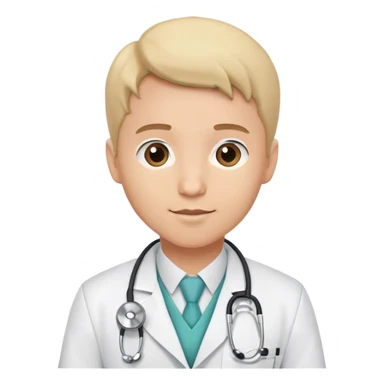 a yound doctor using lab coat and a littman stetoscope  sticker