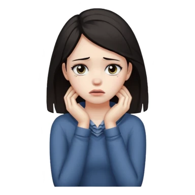 A girl choking herself  sticker