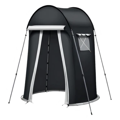 Tall Oval Narrow Pop up standing tent black  sticker