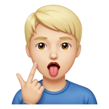 Person pinching there fingers with there tongue out sticker