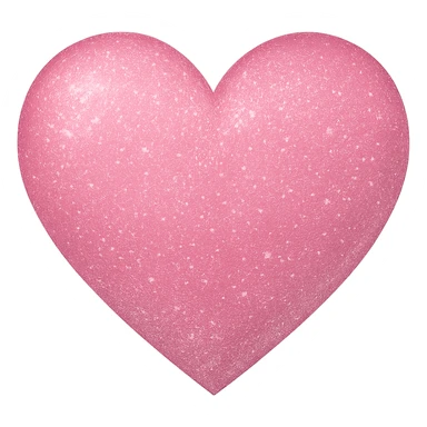 heart with a subtle glitter overlay, digital illustration style, no background sticker