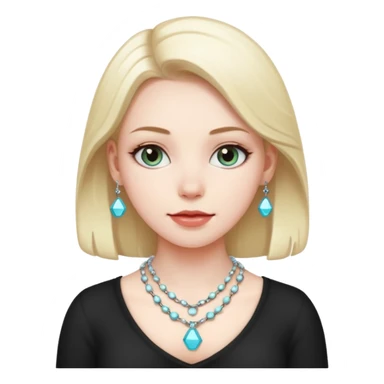 white girl with a hormone molecule sticker