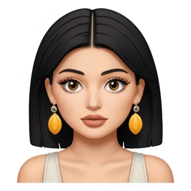 kylie jenner wear earrings sticker