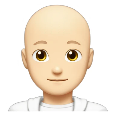 Cute bald cat like saitama in one punch man sticker