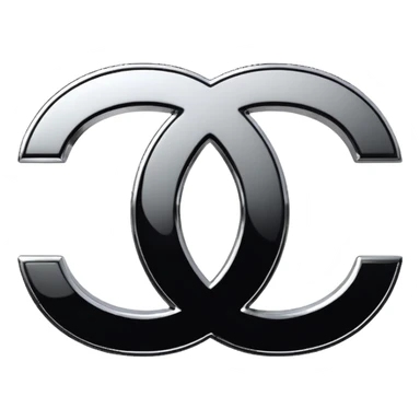 Chanel sport logo chrome glossy sticker
