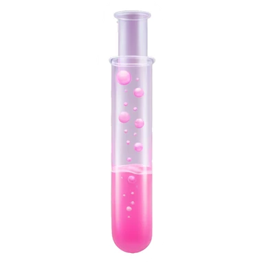 Test tube filled by light pink liquid sticker