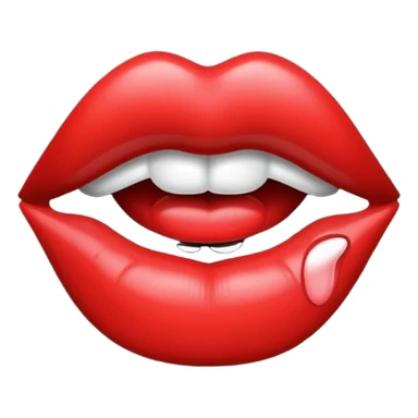 make a lip emoji like this 💋 but make it black sticker