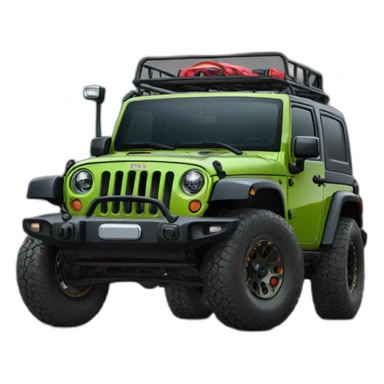4 doors Lifted jeep wrangler sticker