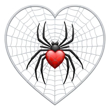 An heart emoji made up of SPIDER web sticker