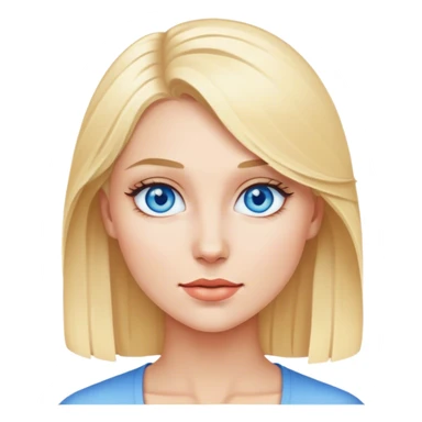 Une blonde aux yeux bleus  sticker