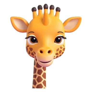 A deadpan giraffe staring straight ahead with half-lidded eyes, a flat mouth, and zero enthusiasm. The expression should scream 'really?' or 'bruh.' Use sharp, angled eyebrows and minimal details for maximum sarcasm. sticker