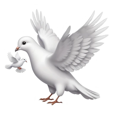 a dove with a letter in paws sticker