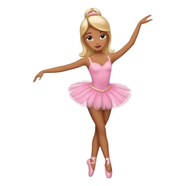 brown skin blonde barbie ballerina  sticker